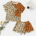 thumbnail image 4 of Leopard Print Pattern Print Women'S Pajamas Set Summer Sleepwear Sets 2 Piece Lounge Set, 4 of 7