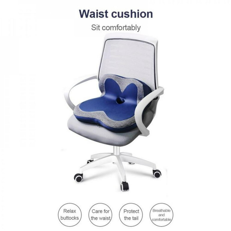 Memory Foam Seat Cushion Pillow, Chair Pillow for Sciatica, Coccyx, Back & Tailbone Pain Relief, Orthopedic Chair Pad for Support in Office Chair