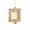 C, variant on Christmas Photo Frame Ornament, 4.25 x 2.83 in, Champagne Gold Hanging Decor, for Tree, Door Handle, Wall, and Window