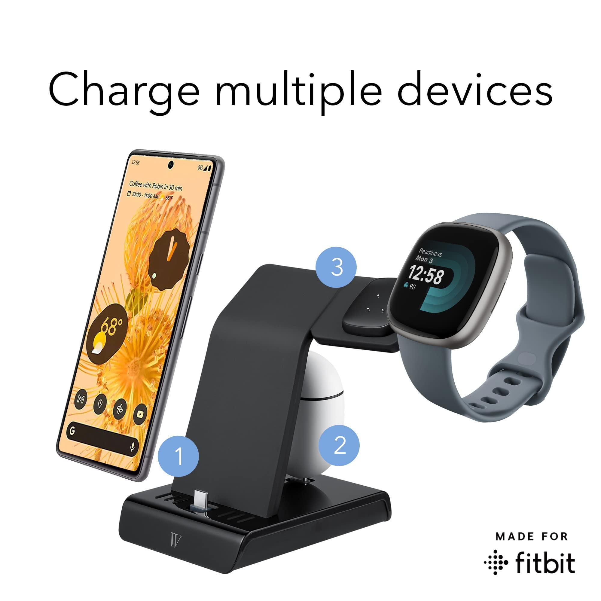 Fitbit with wireless charging sale