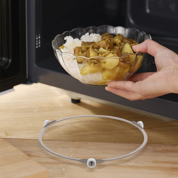 HOMEMAXS Microwave Turntable Ring With Rollers Microwave Oven Glass Plate Rotating Tray Support Replacement Parts Turntables Tray Accessories