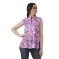 thumbnail image 2 of Moomaya Printed Mandarin Collar Tunic Sleeveless Casual Tank Top Summer Wear, 2 of 6