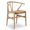 Natural Ash Chair+yellow Cushion, variant on Polynices Mid Century Modern Wishbone Dining Armchair with Removable PU Cushion, Solid American Ash Wood Frame, Fully Assembled Indoor Kitchen Seating