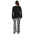 thumbnail image 3 of Just Love Henley Pants Set with Socks for Women 6732-10441-XL (White Black - Buffalo Plaid, Large), 3 of 4