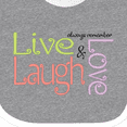 thumbnail image 4 of Inktastic Live, Laugh, Love Boys Baby Bib, 4 of 4