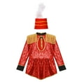 thumbnail image 4 of iiniim Kids Girls Circus Magician Costume Ringmaster Lion Tamer Outfits Drummer Marching Band Team Uniform Red B 10, 4 of 7