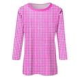 thumbnail image 5 of Pink Women's Long Sleeve T-shirt, 2025 New Women'S Shoulder Seven Quarter Sleeve T Shirt Summer Women'S Top,Women's Long sleeve T-shirt S, 5 of 5