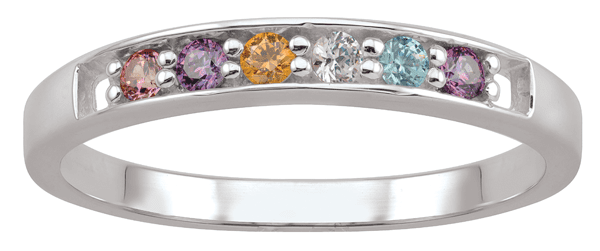 Personalized Birthstone Family Ring In 14k Gold By Jewlster