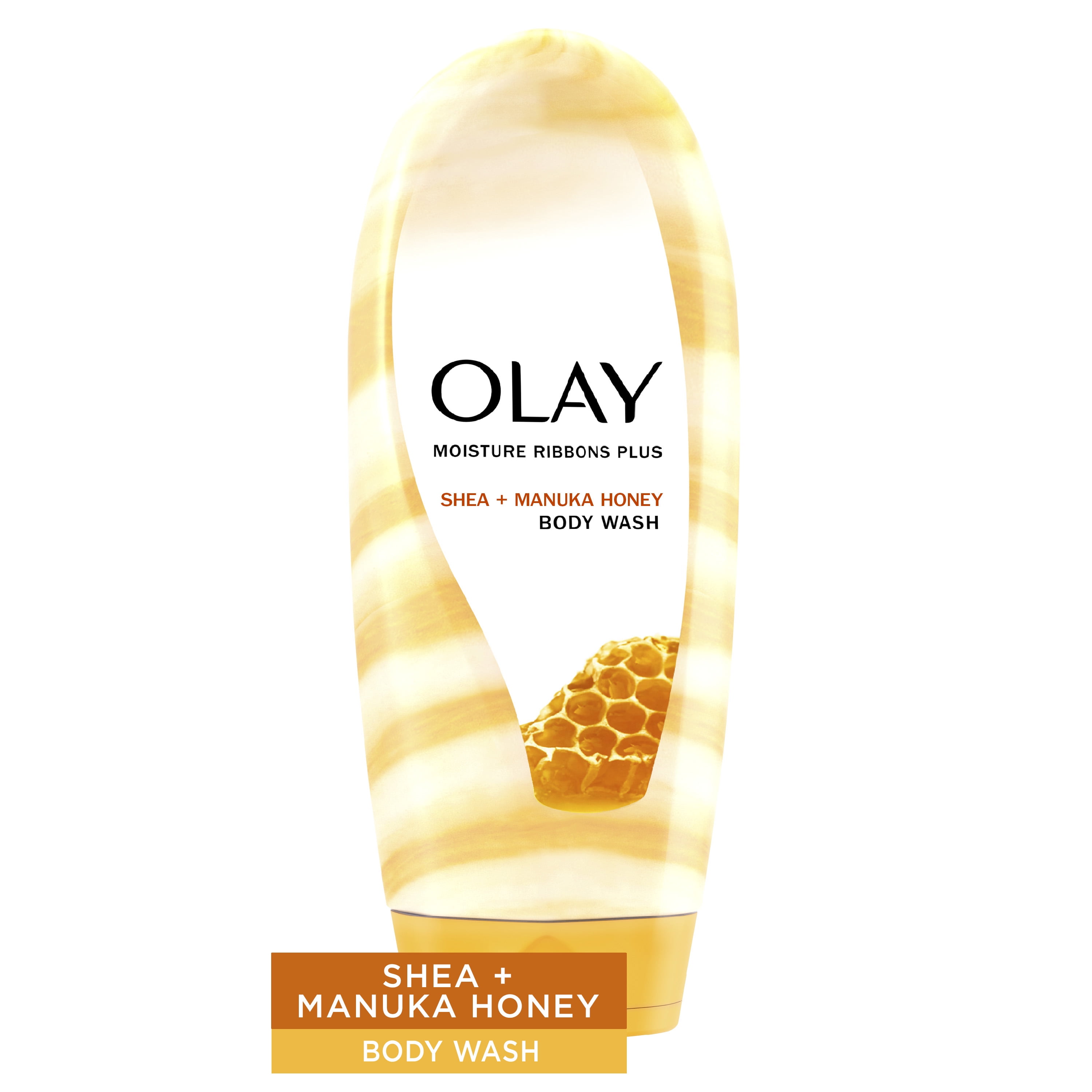 Olay Moisture Ribbons Plus Shea and Manuka Honey Body Wash, 18 oz