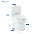 thumbnail image 4 of One-Piece Toilet,Dual Flush Elongated Toilet with Soft Close Seat, High-Efficiency Supply, White, 4 of 7