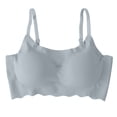 thumbnail image 3 of Swuxness Womens Comfortable Wireless Bra, Women's Push Up Bras, Women's Solid Color No Underwire Breathable Lifting Side Boob Sagging Everyday Bra Dark Gray, M, 3 of 5