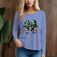 thumbnail image 3 of Women's 300g 100% Cotton Character Head Pattern  Long Sleeve T-Shirt, 3 of 12