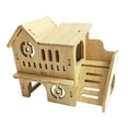 thumbnail image 4 of Pequeño castillo para mascotas, cabaña de madera para animales pequeños, juguetes para jugar, casa de madera para hámster. Estilo B, 4 of 9