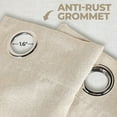 thumbnail image 3 of Superior Senna Blackout Curtains Set of 2, Grommet Header Curtain Panel Pair, Beige, 42"W x 63"L, 3 of 10