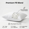 thumbnail image 3 of Preminente Decorative Throw Pillow Insert, Feathers and Down Fill, 100% Cotton Cover, Square Pillow Insert -18X18, 3 of 6