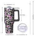 thumbnail image 2 of Modern 40oz Tumbler– Stainless Steel Insulated Tumbler with Handle and Straw, Large Capacity Travel Cup for Hot & Cold Drinks, 2 of 7