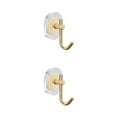 thumbnail image 1 of Transemion Versatile Usage Acrylic Luxury Wall Hook Easy To Clean Easy Installation Adhesive Wall Hooks gold 2Set, 1 of 6