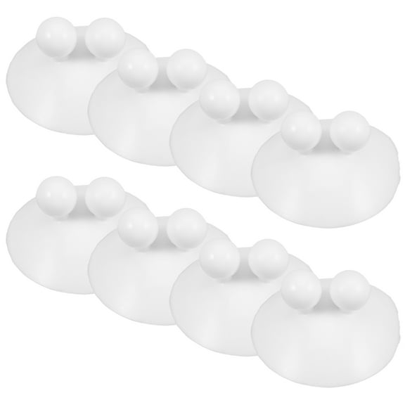 ELAYARD 8Pcs Wall Mounted Suction Cup Toothbrush Holder with Plastic Construction