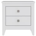 thumbnail image 1 of FM FURNITURE Breeze 2-Shelf Engineered Wood Nightstand in White, 1 of 7