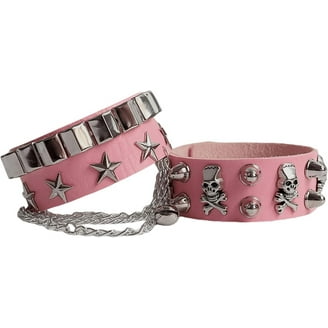 4 Stks Punk Bezaaid Armbanden Rock Lederen Emo