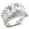 thumbnail image 1 of Rhodium 925 Sterling Silver Ring with AAA Grade CZ, Clear - Size 7, 1 of 1