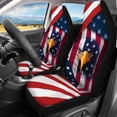 thumbnail image 3 of Uourmeti Automotive Vehicle Cushion Interior Breathable Car Seat Covers Polyester Protect Easy to Install, Fit for Cars Trucks most Cars, Eagle USA Flag, 3 of 10