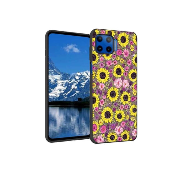 Compatible with Moto One 5G UW Phone Case, Floral999 128 Case Men Women, Flexible Silicone Shockproof Case for Moto One 5G UW