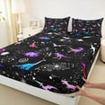thumbnail image 3 of Homewish Cute Animal Dino Full Size Sheets 4-Piece for Kids Teens,Starry Sky Breathable Bed Sheets,Gradient Galaxy Lightweight Sheet Sets,Luxury Bedroom Decor, 3 of 7