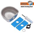 thumbnail image 2 of Cuenco de alimentación de agua para conejos, bebedero automático de acero inoxidable, jaula para conejos, taza fija, cuenco para beber de visón y zorro Hy, 10 Uds., 2 of 5