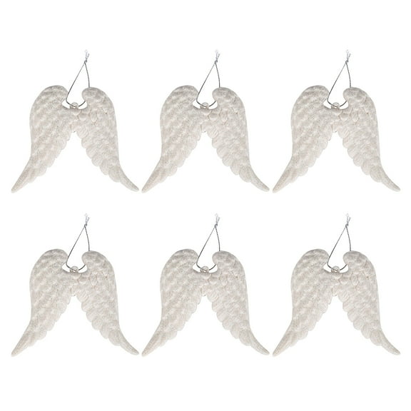 Raindrops  6 Pcs Christmas Angel Wings Ornament Ornaments Xmas Porch Decor Party