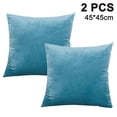 thumbnail image 1 of Paquete de 2 fundas de cojín cuadradas decorativas de terciopelo suave, fundas de almohada, decoración del hogar, decoraciones para sofá, cama, silla, 1 of 8