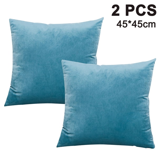 Paquete de 2, funda de almohada cuadrada decorativa suave de terciopelo, fundas de cojín, funda de almohada, decoraciones de decoración del hogar para sofá cama silla Adepaton 2034644-6
