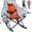 Gray, variant on DKMOCO XL Oversized Heated Rocking Camping Chair for Adults,3 Heat Levels Heated,Cup Holder,600D Oxford,Heavy Duty 330 lbs Comfort Outside Rocker,Folding Lawn Chair with Back Support,Khaki Black