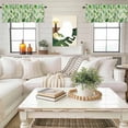 thumbnail image 4 of Green Leaf Valance Curtain for Windows Watercolors Leaf Vintage Linen Texture Gradient Rod Pocket Curtain Valances Short Window Treatments Panels for Kitchen Bathroom Laundry Basement 60 x 18 Inch, 4 of 9