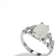thumbnail image 2 of YYDD.Created Oval White Opal Rings 925 Sterling Silver Gemstone Jewelry for Womens (Size 9), 2 of 5