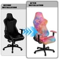 thumbnail image 4 of Jiueut Star Tie Dye Print Gaming Chair Cover with Armrest Cover, Washable High Back Chair Slipcover Removable Computer Chair Cover Non Slip Desk Chair Seat Protector, 4 of 7