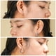 thumbnail image 3 of Aretes JeenMata 3 Pares de Aros huggies con piedras talladas en baguette, 3 of 4