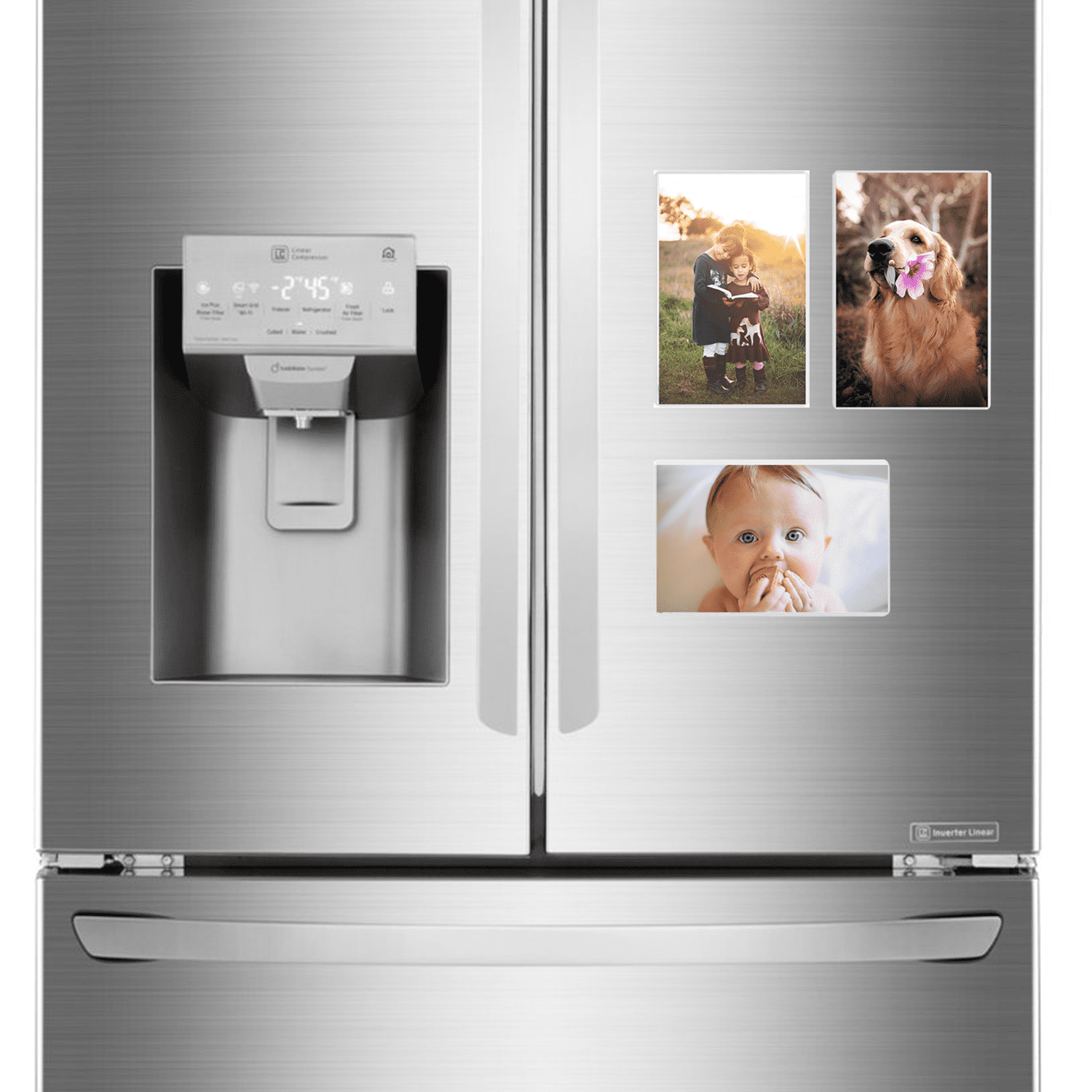 Magnetic Photo Pocket Picture Frame Photo Collage for Refrigerator Holds 4X 
