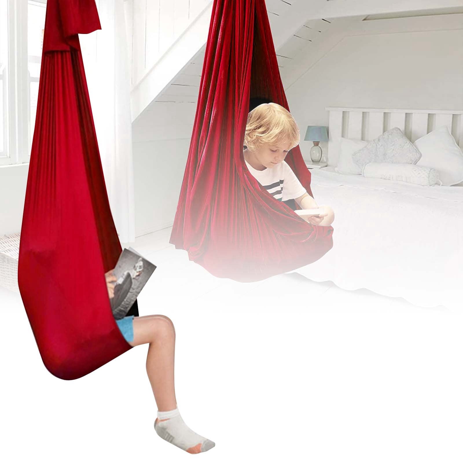 Children's Elastic Sensory Training Swing for Indoor and Outdoor Use - Aerial Yoga Game Bed for Home and Park Activities