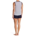 thumbnail image 2 of Nautica Womens 2 Piece Striped Tank & Solid Shorts Pajama Set,Blue,M, 2 of 2