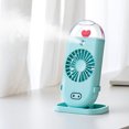 thumbnail image 2 of Ventilador de niebla, recargable por USB, portátil, de mano, aire acondicionado, ventiladores de pulverización húmeda, oficina, verde, 2 of 5