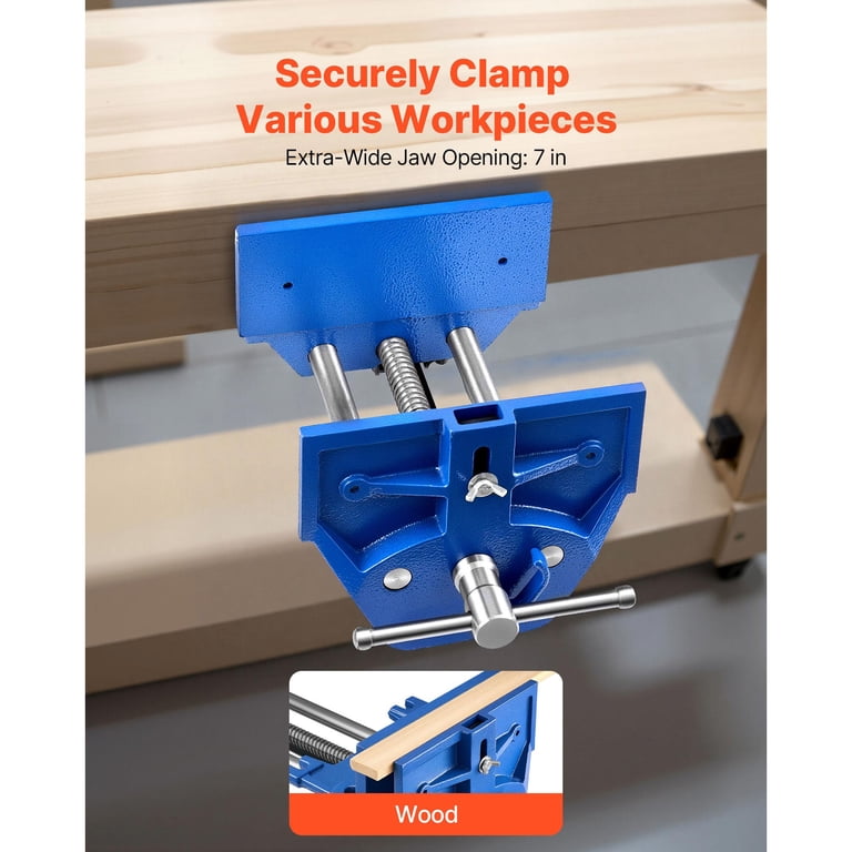 KFFKFF, Woodworking Vise, 8-Inch Jaw Capacity, Quick-Release KFFKFF, Woodworking Vise, 8-Inch Jaw Capacity, Quick-Release