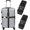 Black, variant on 2 Pack Blue Adjustable Cross Luggage Straps with 3-Dial Combination Lock & ID Tag Slot (2" W x 165" L), Heavy-Duty Suitcase Belts for Travel