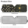thumbnail image 7 of Yuyamidu Green American Flag Windshield Sun Shade Compatible with Jeep Wrangler JK JKU JL JLU 16.14" x 52.95" Accordion Folding Rainbow Front Window Sun Shade, 7 of 7