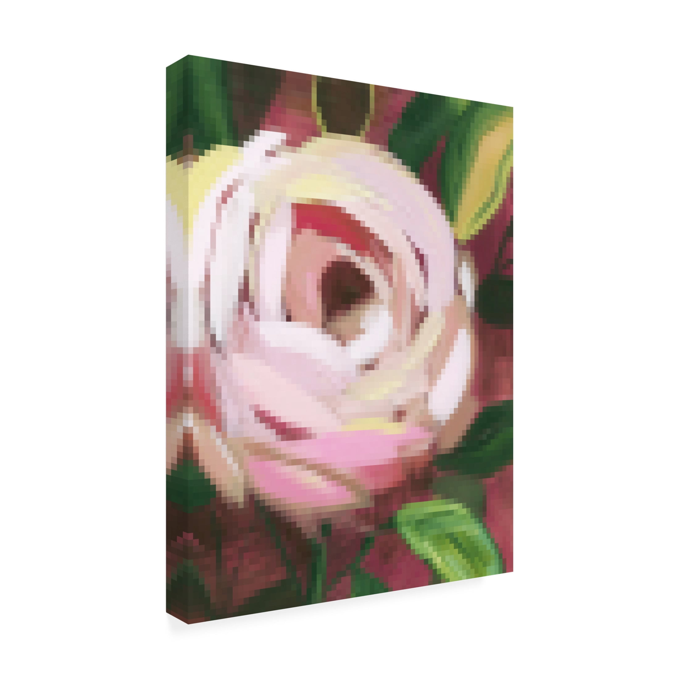 Trademark Fine Art June Erica Vess  Pixel Rose II Canvas Wall Art