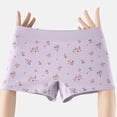 thumbnail image 2 of Qulqfy Womens Cotton Underwear Boyshorts High Waisted Floral Soft Stretch Breathable Boxer Briefs Women's Panties L, 2 of 9