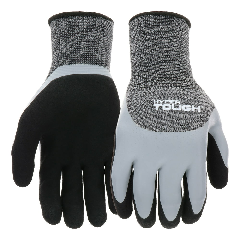 Hyper Tough Double Dipped Latex Gloves, Large, 1 Pair