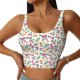 thumbnail image 1 of Balery Cute Flower Sujetadores deportivos con espalda cruzada para mujer, acolchados, sin costuras, de alto impacto, ideales para yoga, gimnasio, entrenamiento y fitness.-X-Large, 1 of 8