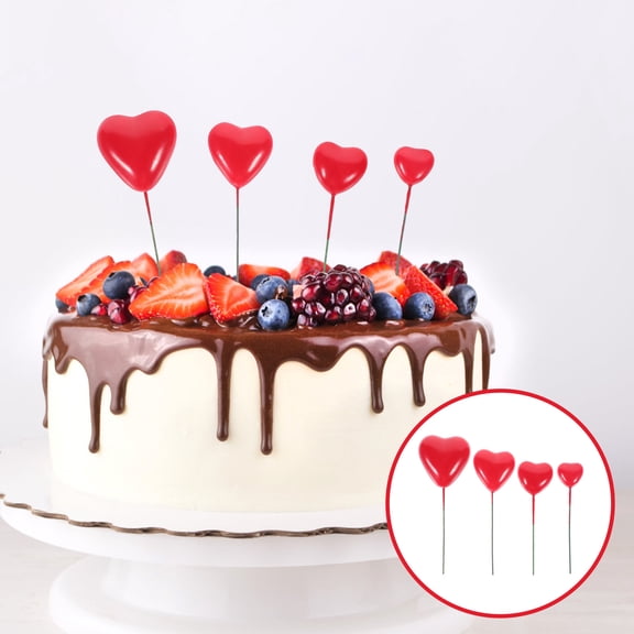 Raindrops MLINS 20pcs Heart Cupcake Toppers for Valentine's Day, Wedding Cake Picks, Party Decorations and Cake Accessories