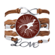 thumbnail image 1 of Pluma de ave velocidad Predator Pulsera de cuero Negro trenzado pulsera de cuerda de amor Unbranded M, 1 of 3